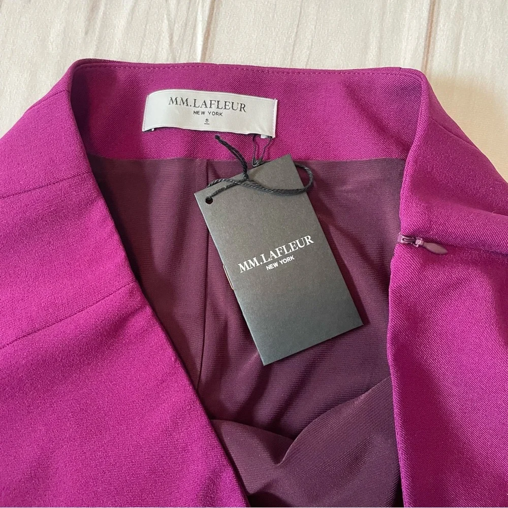 NWT MM Lafleur Noho Skirt Women’s 8 Deep Plum Purple Straight Pencil Corporate - Picture 9 of 15